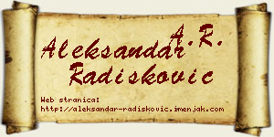 Aleksandar Radišković vizit kartica